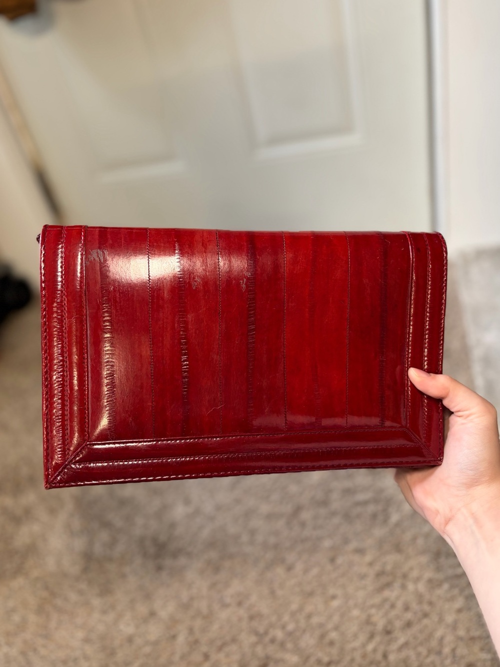 Vintage Exotic Eel Skin Convertible Clutch / Crossbody 🍒
